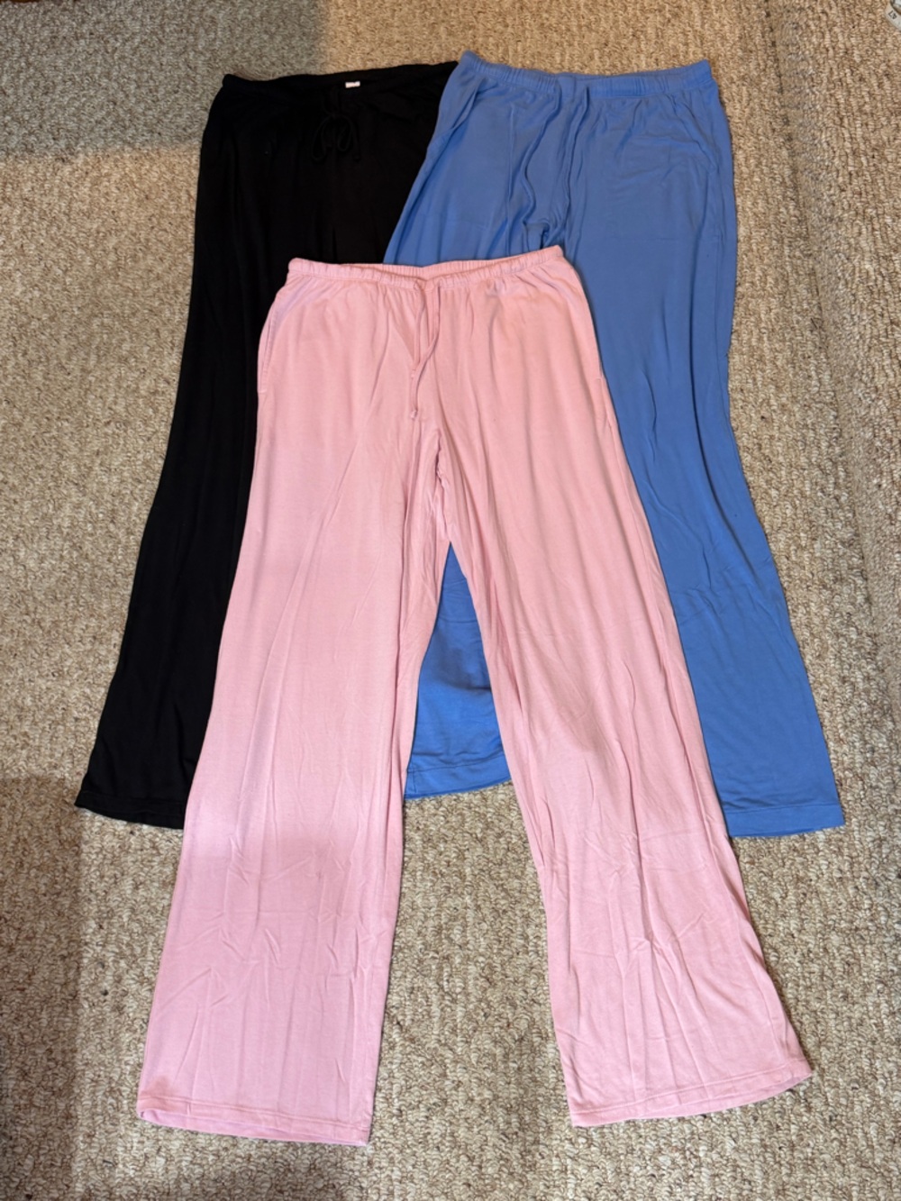 Lot of 3 Auden Cloud Knit Sleep Pants, Size Small